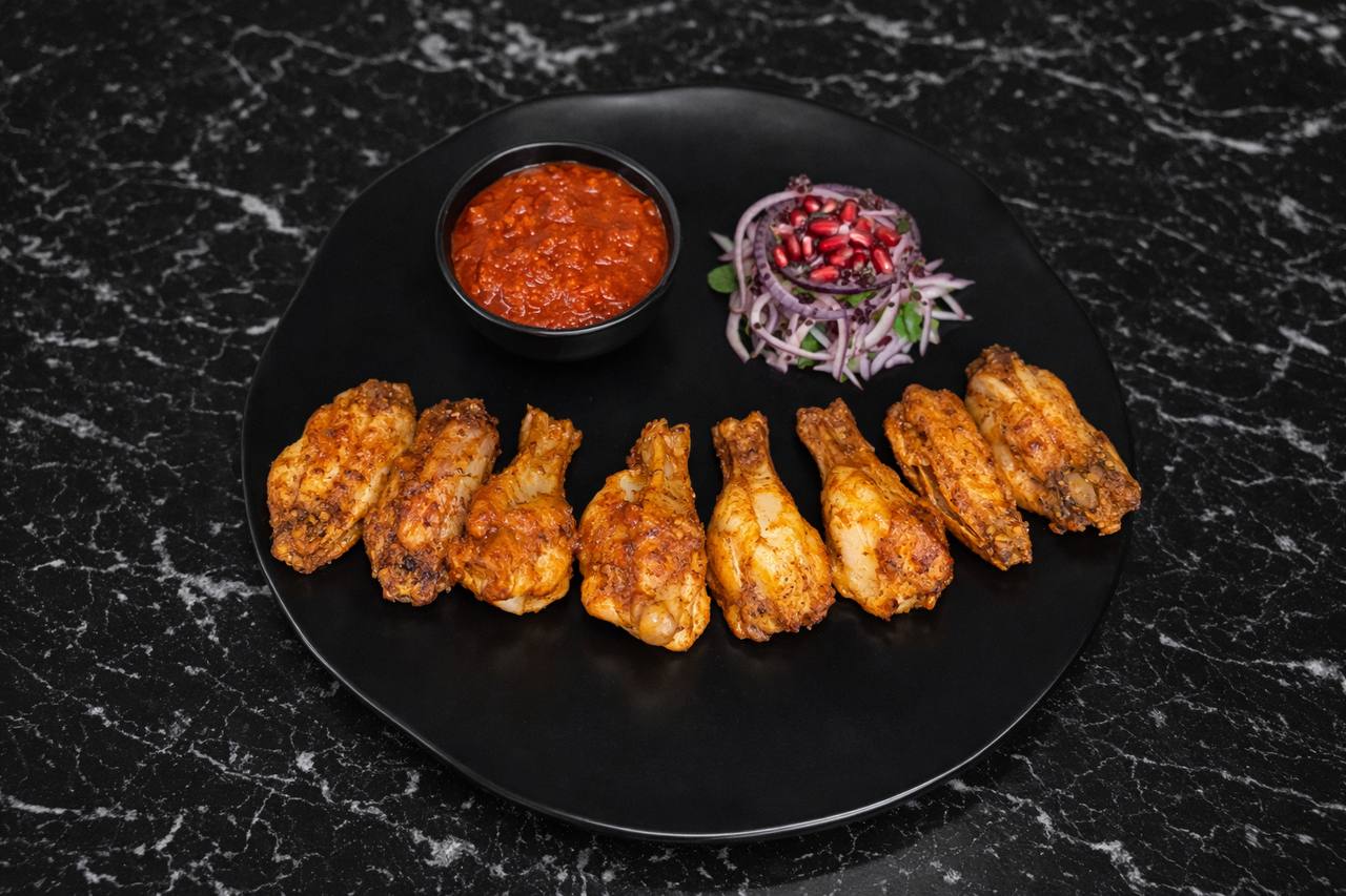 Шашлык из куриных крыльев - маринованные куриные крылья 8 шт, 350₽
