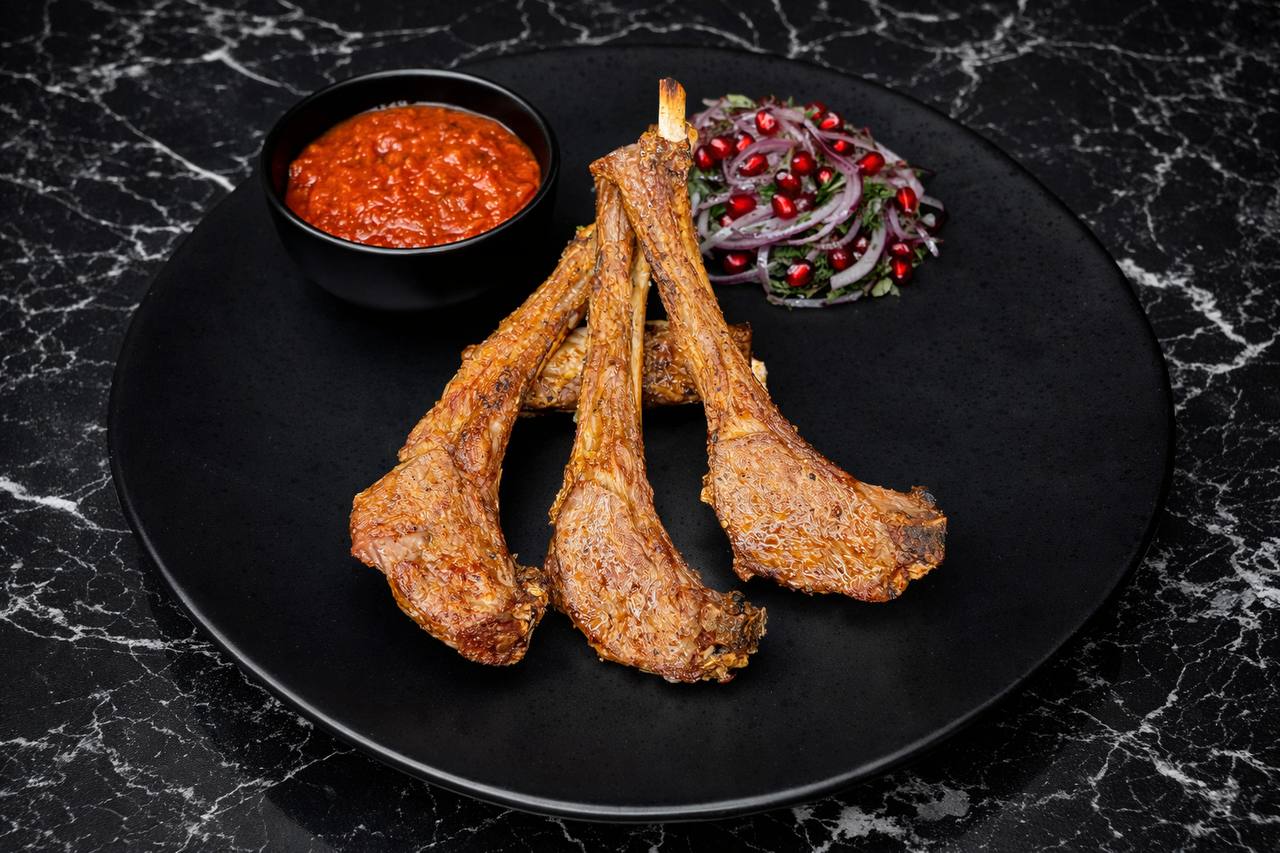 Шашлык из бараньей корейки - нежная корейка ягненка 200г, 750₽